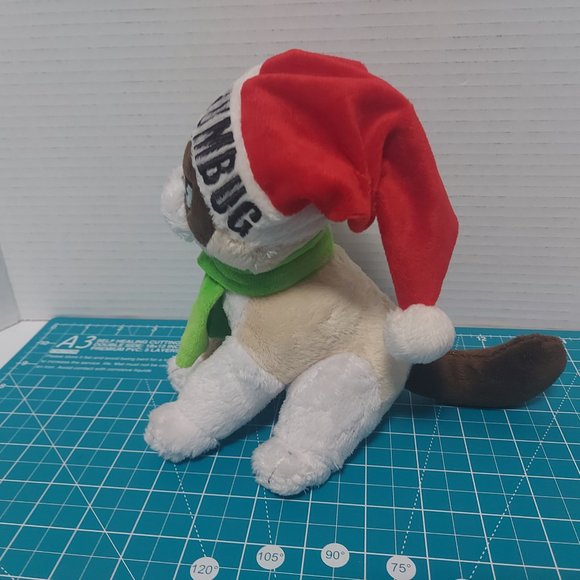 Grumpy Cat Bah Humbug Santa Hat Christmas 7" Plush Holiday - Picture 2 of 5